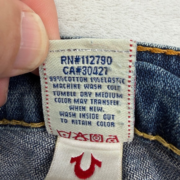 Vintage True Religion Women's Bootcut Jeans Size 30x33 Blue Wash Made in USA - Picture 3 of 14